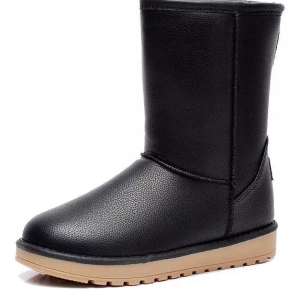 Faux leather boots